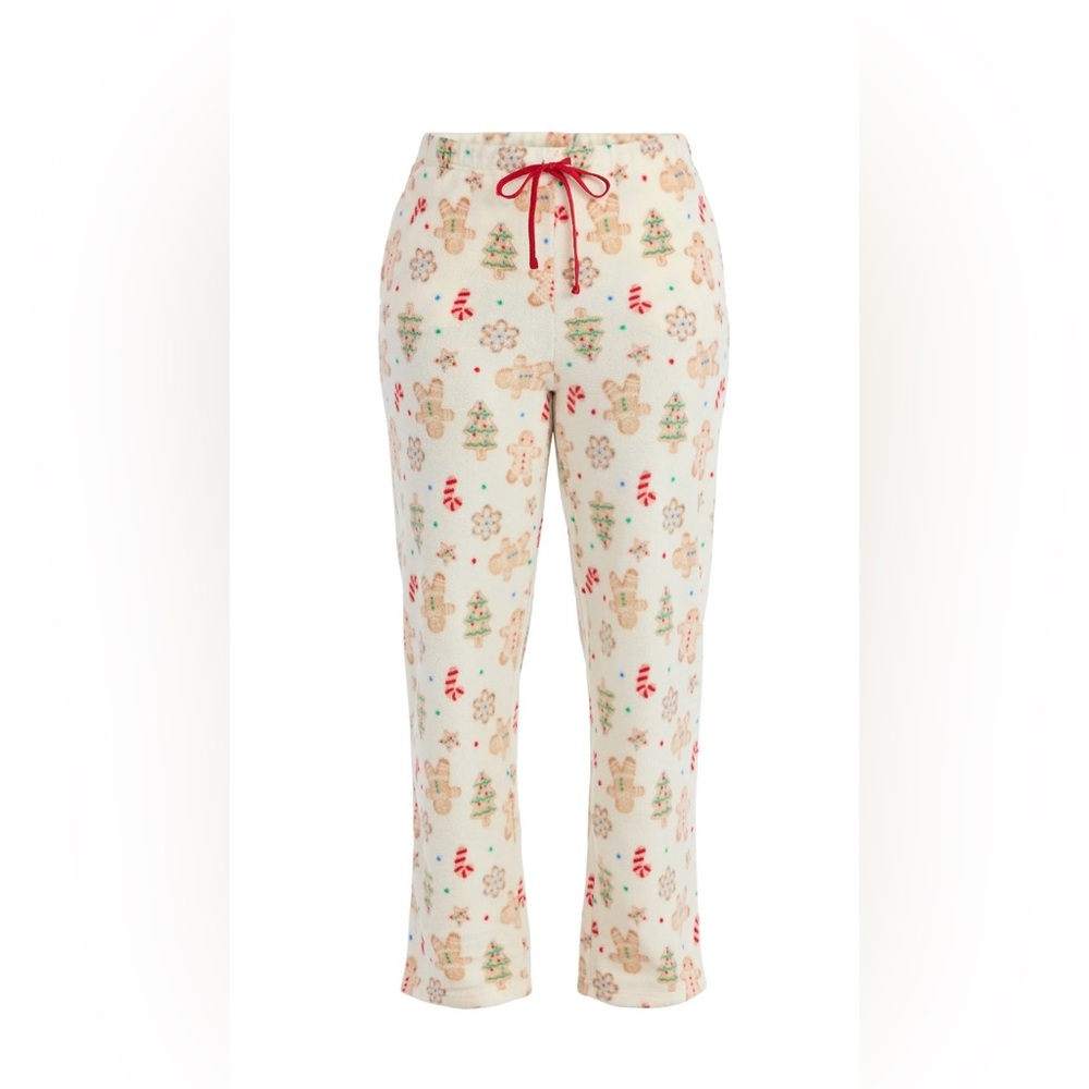 Holiday Time Cream Gingerbread Pajama Pants - Picture 2 of 3